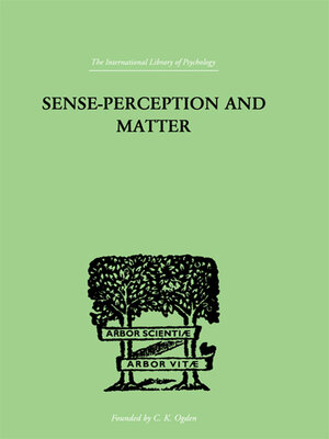 cover image of Sense-Perception and Matter